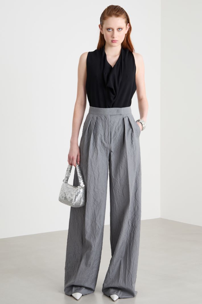 Pantalone palazzo con pieghe Intrend