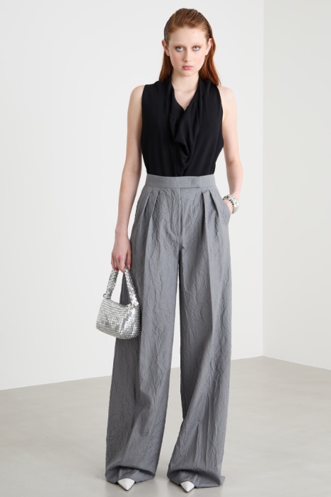 Pantalone palazzo con pieghe Intrend