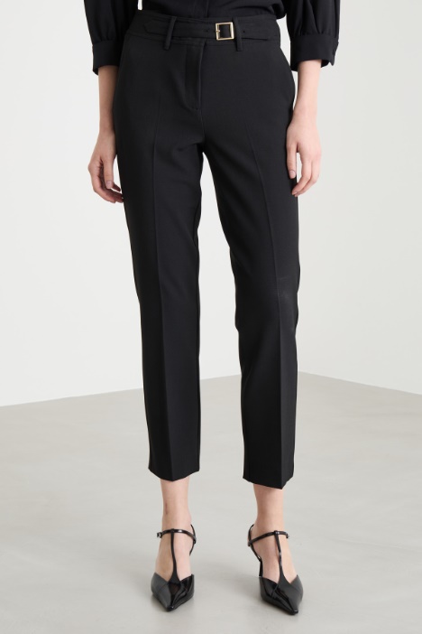 Pantalone a sigaretta in tela