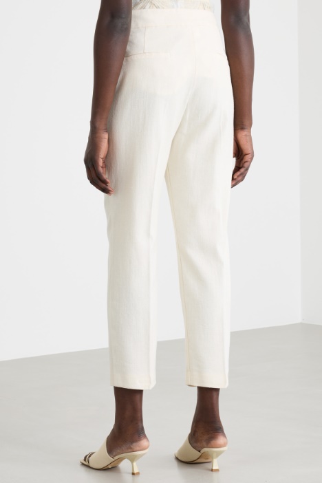 Pantalone a sigaretta in twill