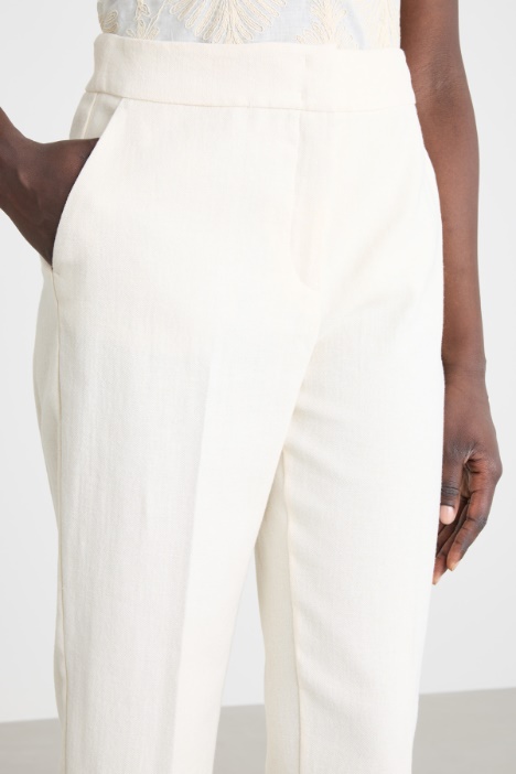 Pantalone a sigaretta in twill
