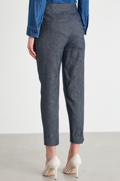 Pantalón pitillo de sarga