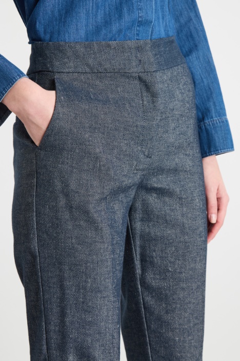 Pantalón pitillo de sarga