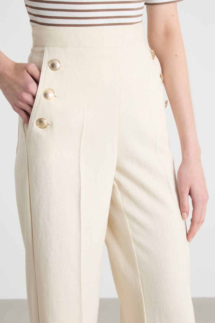 Pantalone con bottoni laterali Intrend - 3