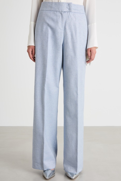 Pantalone a palazzo laminato