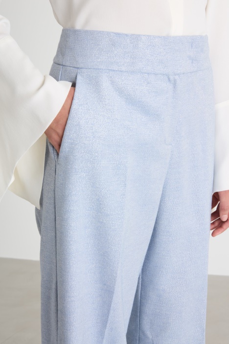 Pantalone a palazzo laminato