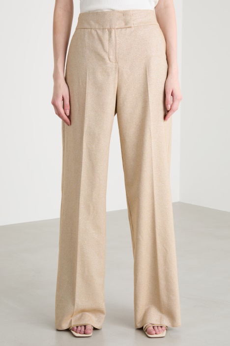 Pantalone a palazzo laminato