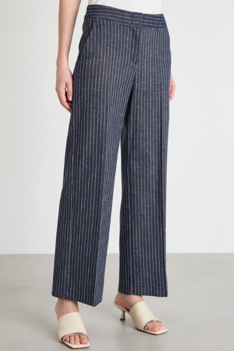 Pantalón recto de sarga