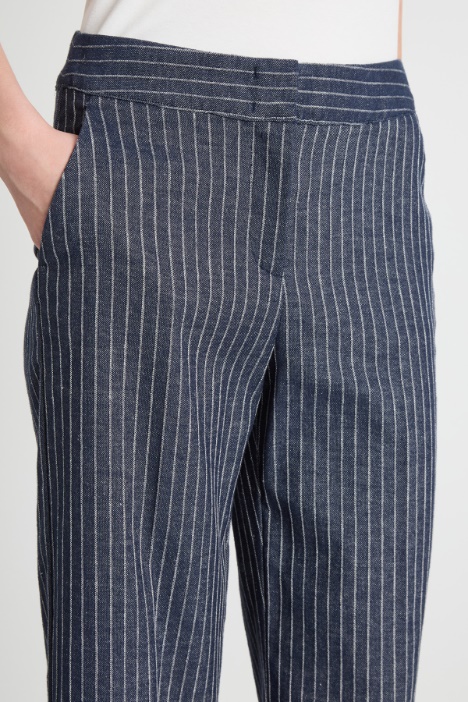 Pantalón recto de sarga