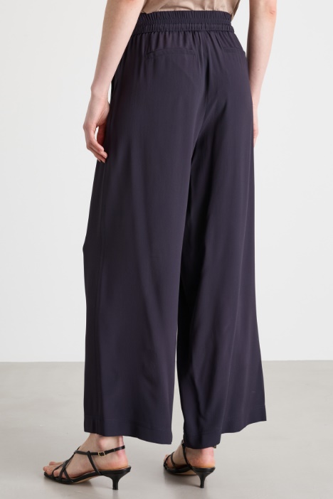 Pantalone in crepe con coulisse