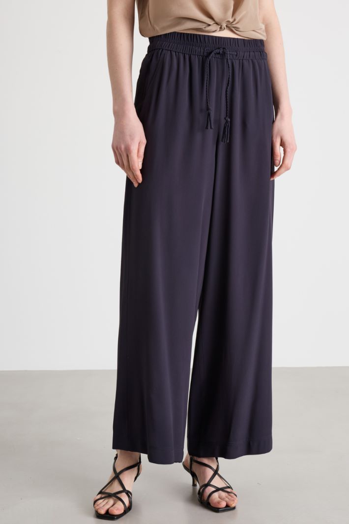 Pantalone in crepe con coulisse Intrend - 2