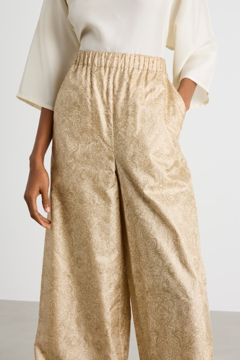 Pantalone a palazzo con stampa