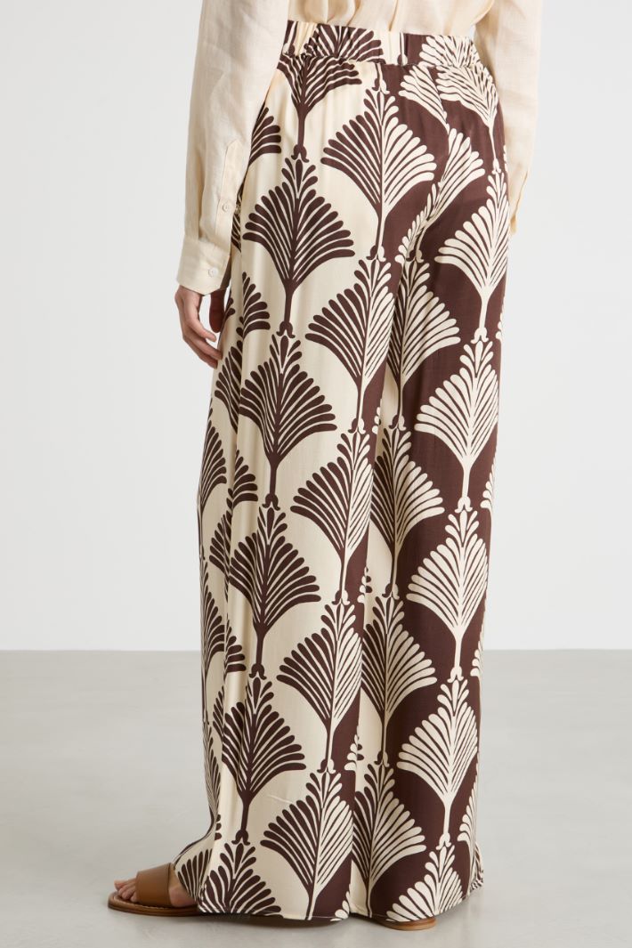 Patterned twill trousers Intrend - 4