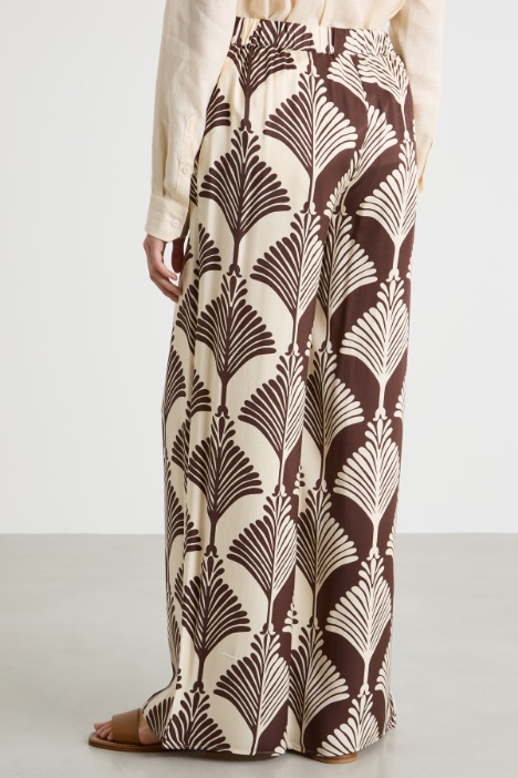 Pantaloni in twill a fantasia