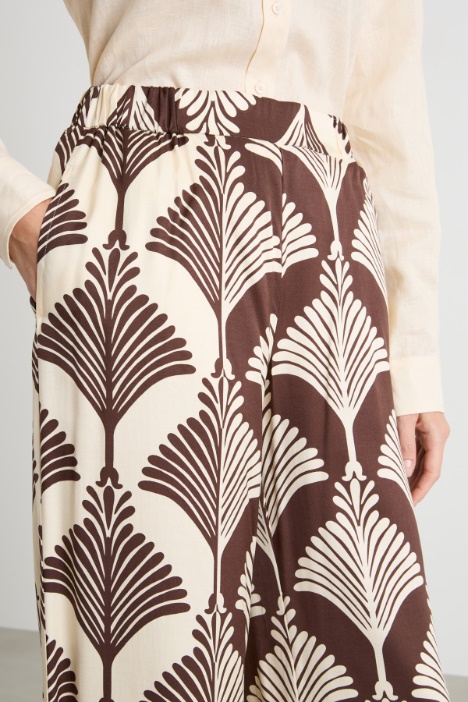 Pantaloni in twill a fantasia