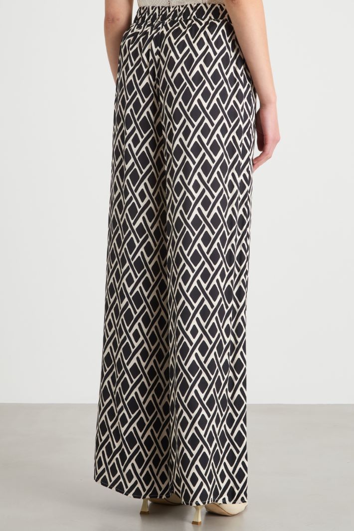 Patterned twill trousers Intrend - 4