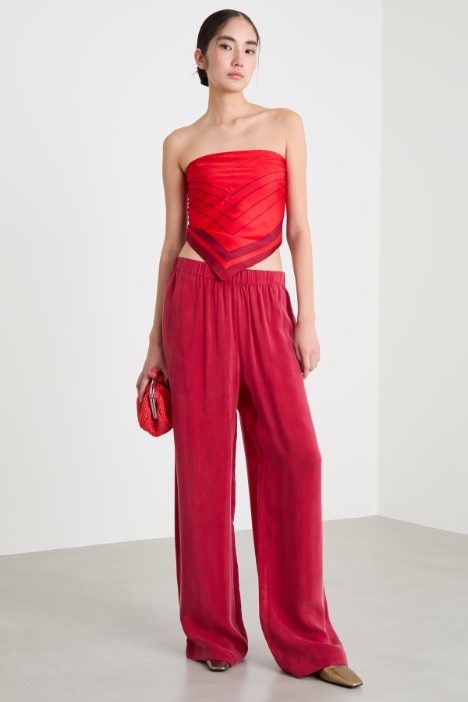 Fluid satin trousers Intrend