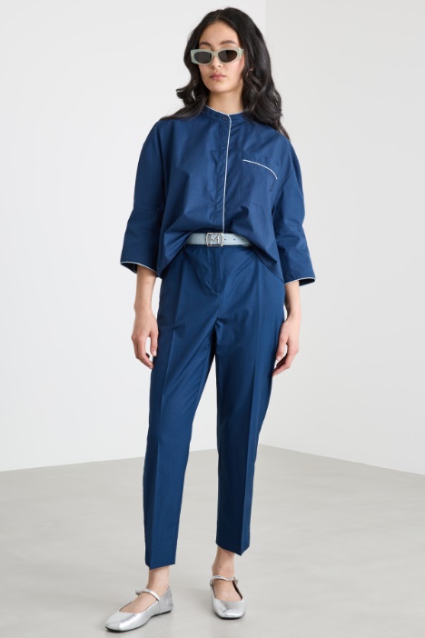 Poplin Capri Trousers Intrend