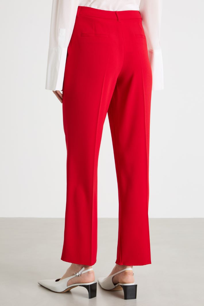 Floral Appliqué Trousers Intrend - 4