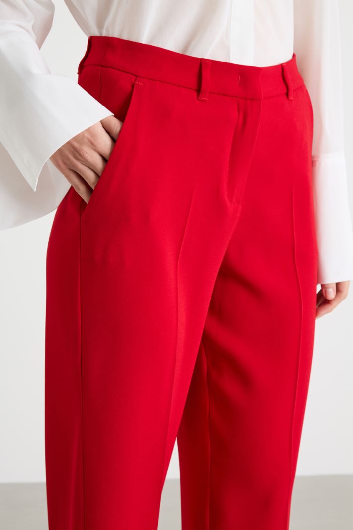 Floral Appliqué Trousers Intrend - 3