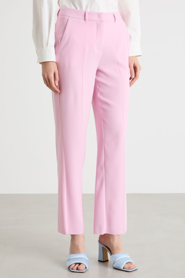 Floral Appliqué Trousers Intrend - 2