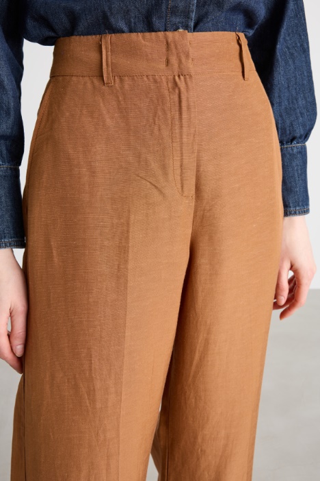 Pantalone ampio in tela