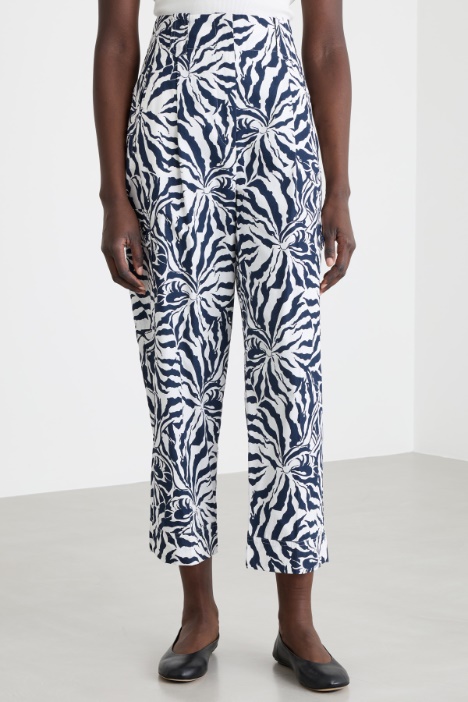 Pantalone cargo in popeline