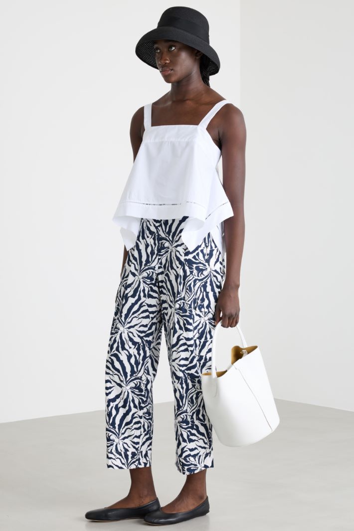 Pantalone cargo in popeline Intrend