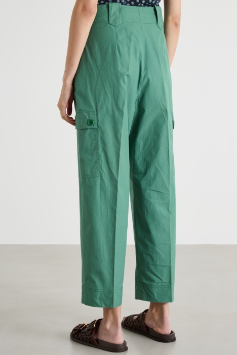 Pantalón cargo de popelina