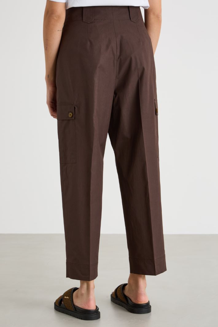 Cargo trousers in poplin Intrend - 4