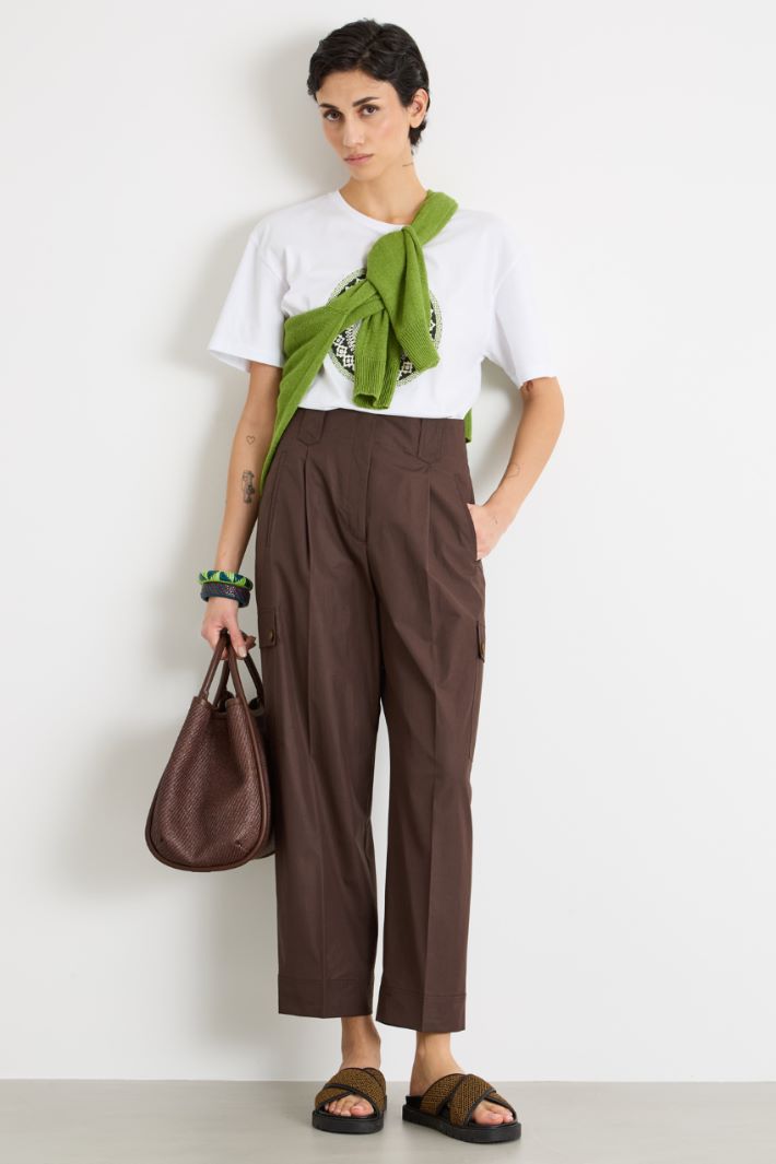 Cargo trousers in poplin Intrend