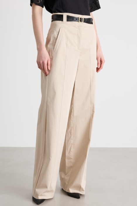 Pantalone in raso stretch
