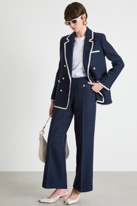 Basketweave palazzo trousers Intrend