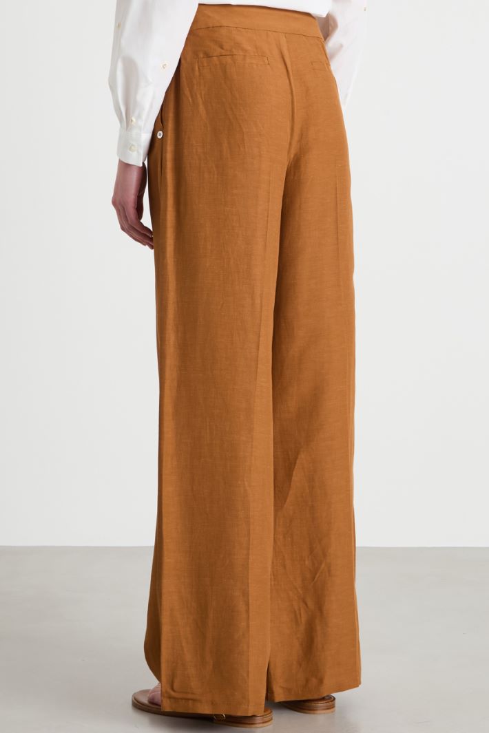 Pantalone ampio in tela Intrend - 4