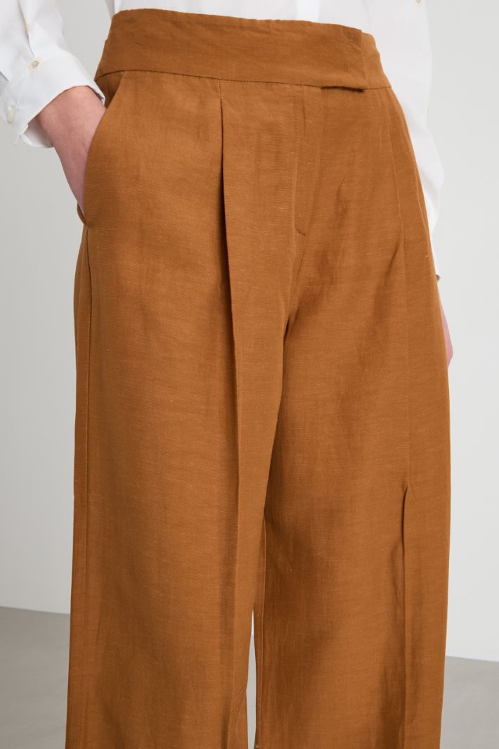 Pantalone ampio in tela Intrend - 3