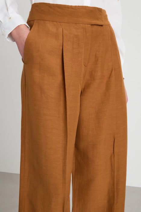 Pantalone ampio in tela