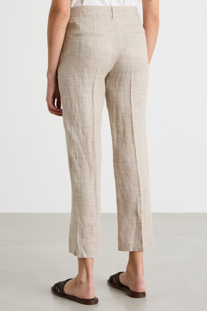 Linen chino trousers Intrend - 4