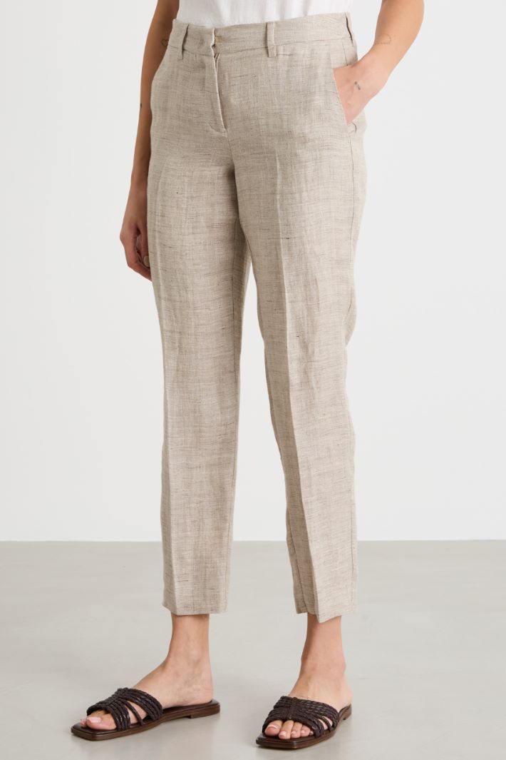 Linen chino trousers Intrend - 2