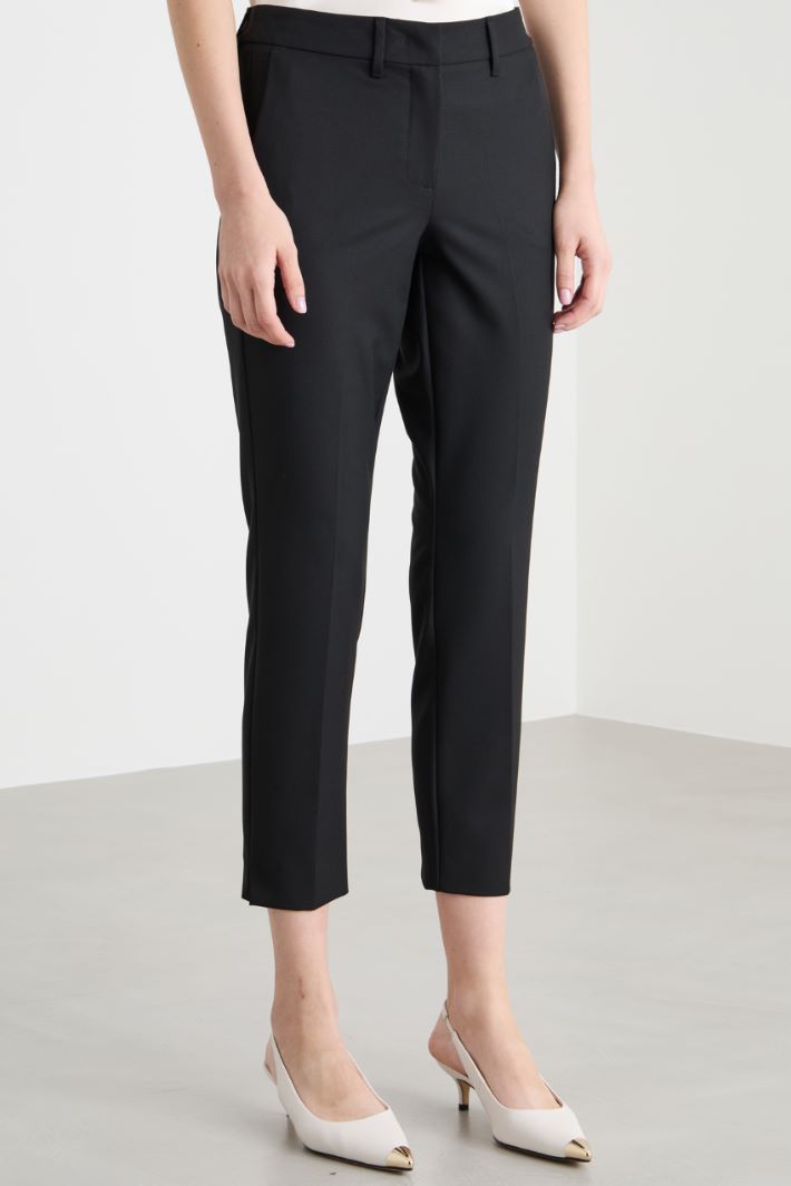 Basketweave cigarette trousers Intrend - 2