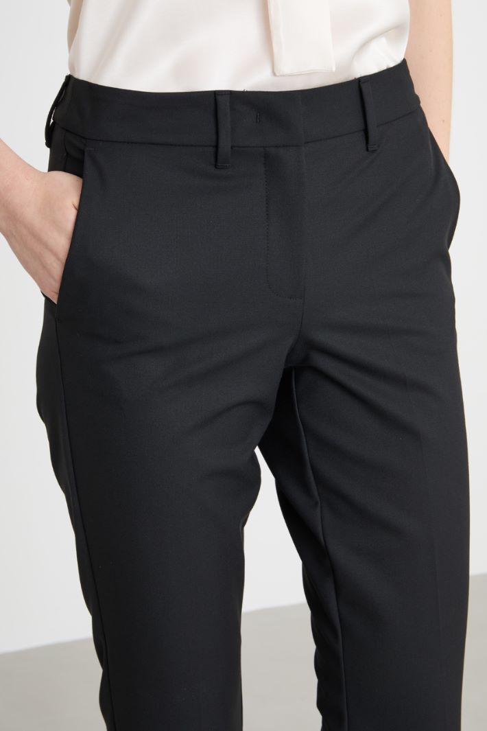 Basketweave cigarette trousers Intrend - 3