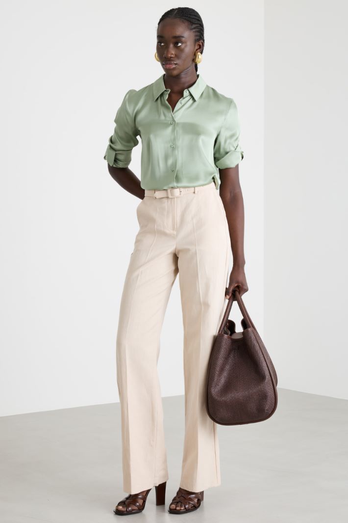 Pantalone ampio in twill Intrend