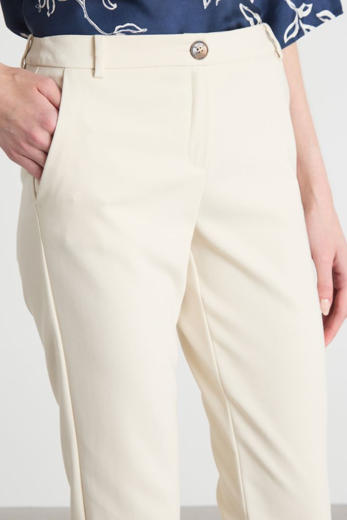 Stretch cotton-blend trousers Intrend - 3
