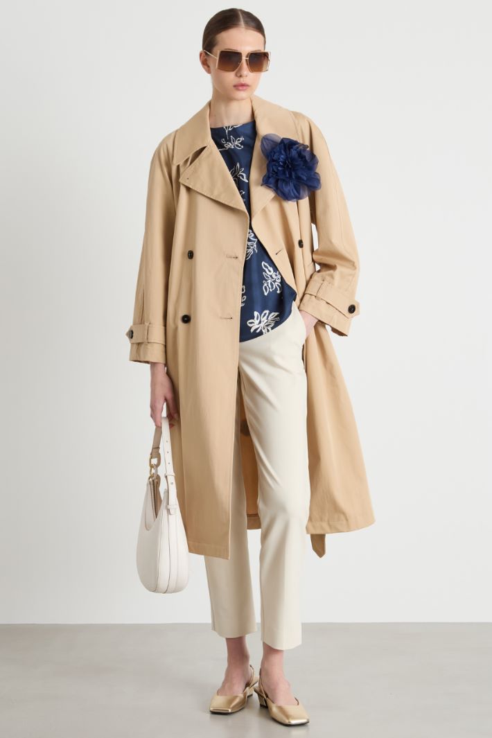 Stretch cotton-blend trousers Intrend