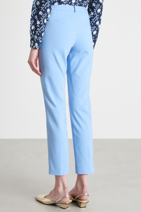 Pantalone slim in tessuto doppio