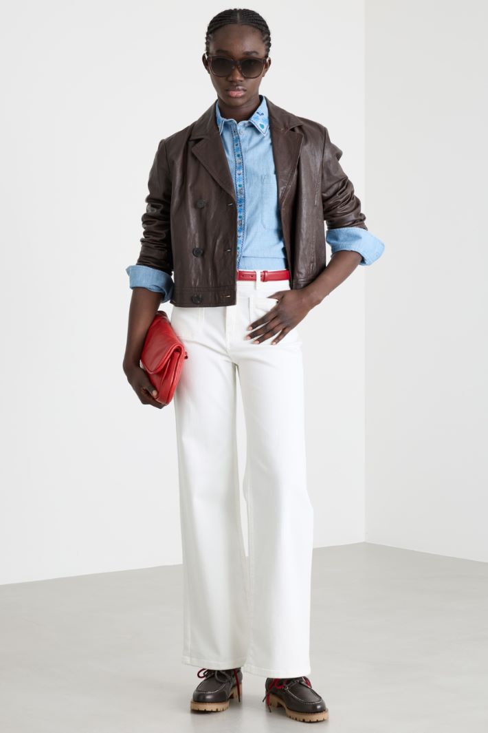 Pantalone stretch con tasche applicate Intrend