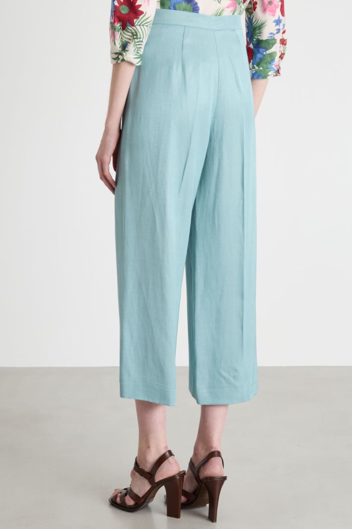 Wide-leg twill trousers Intrend - 4