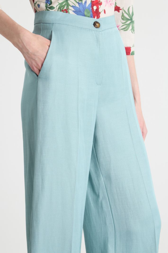 Wide-leg twill trousers Intrend - 3