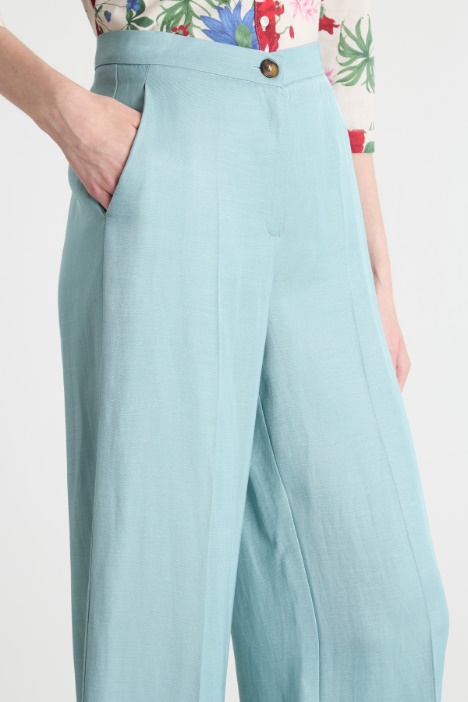 Pantalón ancho de sarga