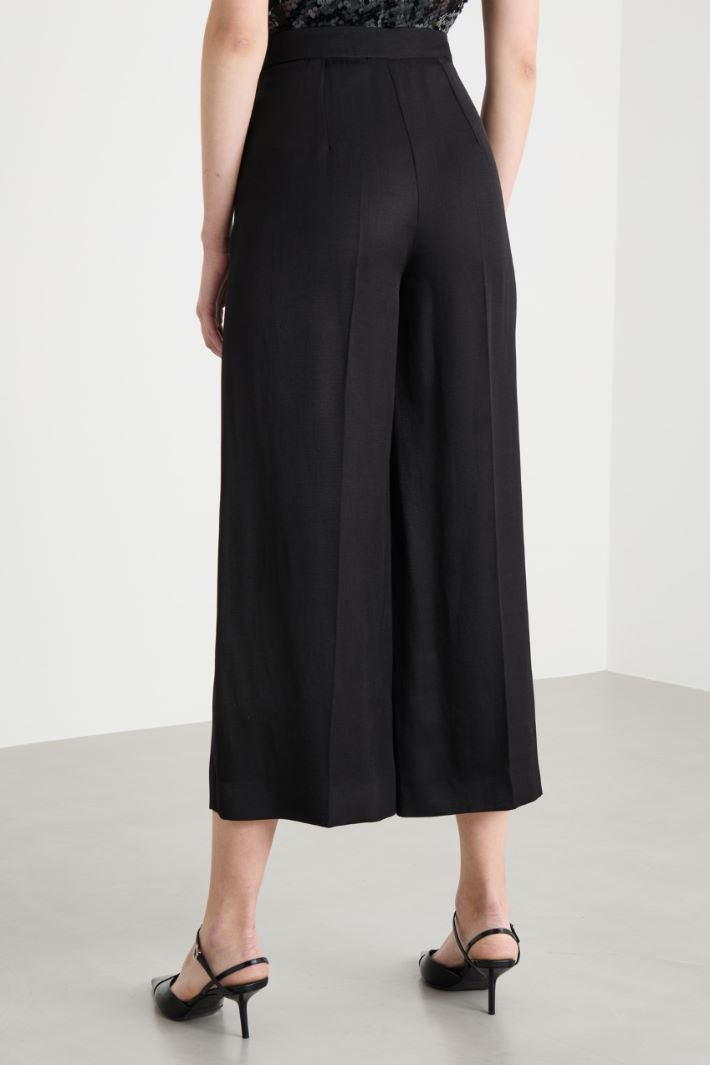 Wide-leg twill trousers Intrend - 4