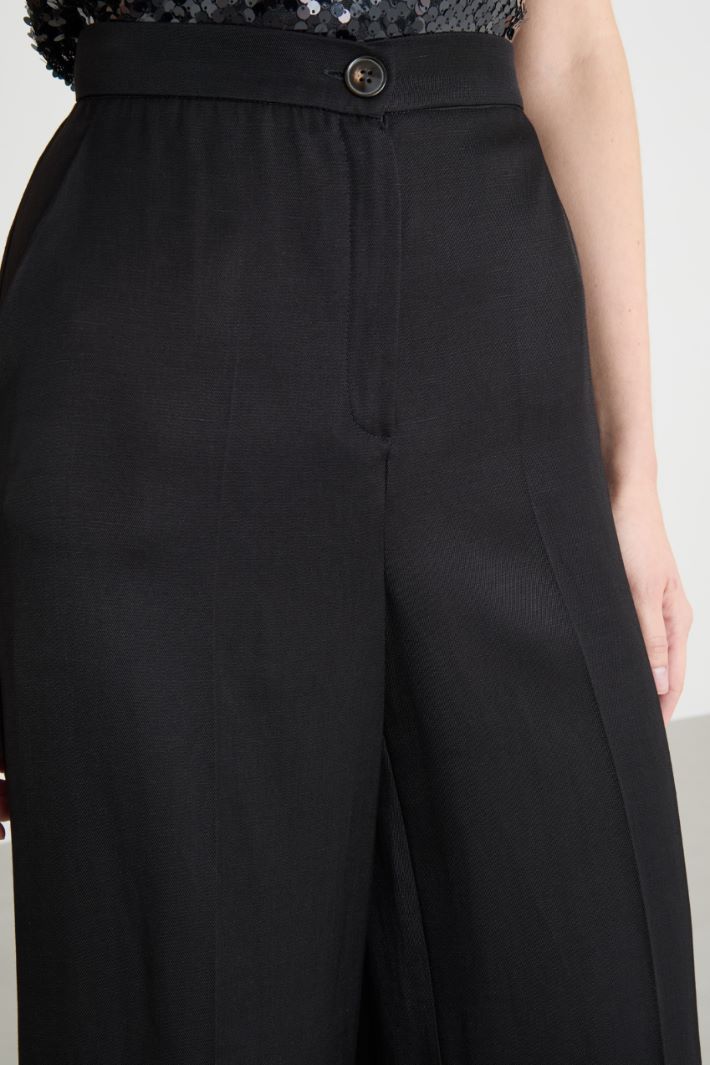 Wide-leg twill trousers Intrend - 3